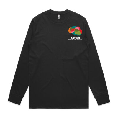 AFTI Men's Classic L/S Tee (Dark) Front & Back Thumbnail